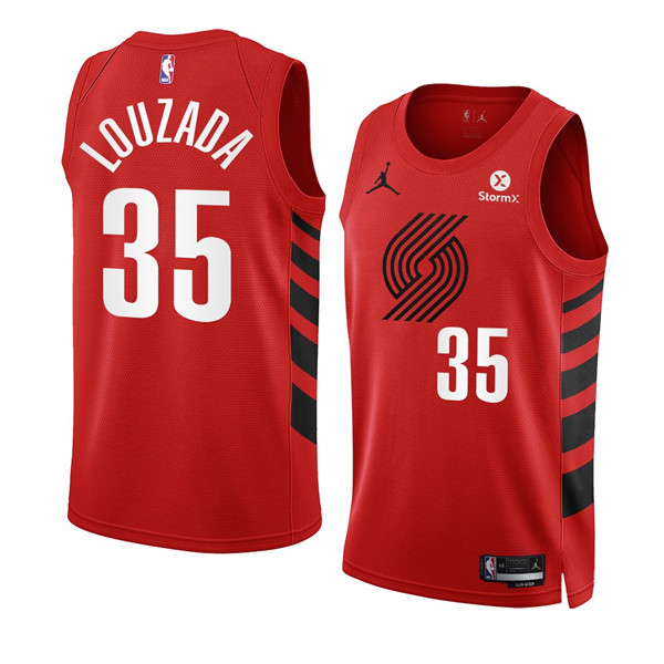 Men's Portland Trail Blazers #35 Didi Louzada 2022/23 Red Statement Edition Swingman Stitched Basketball Jersey